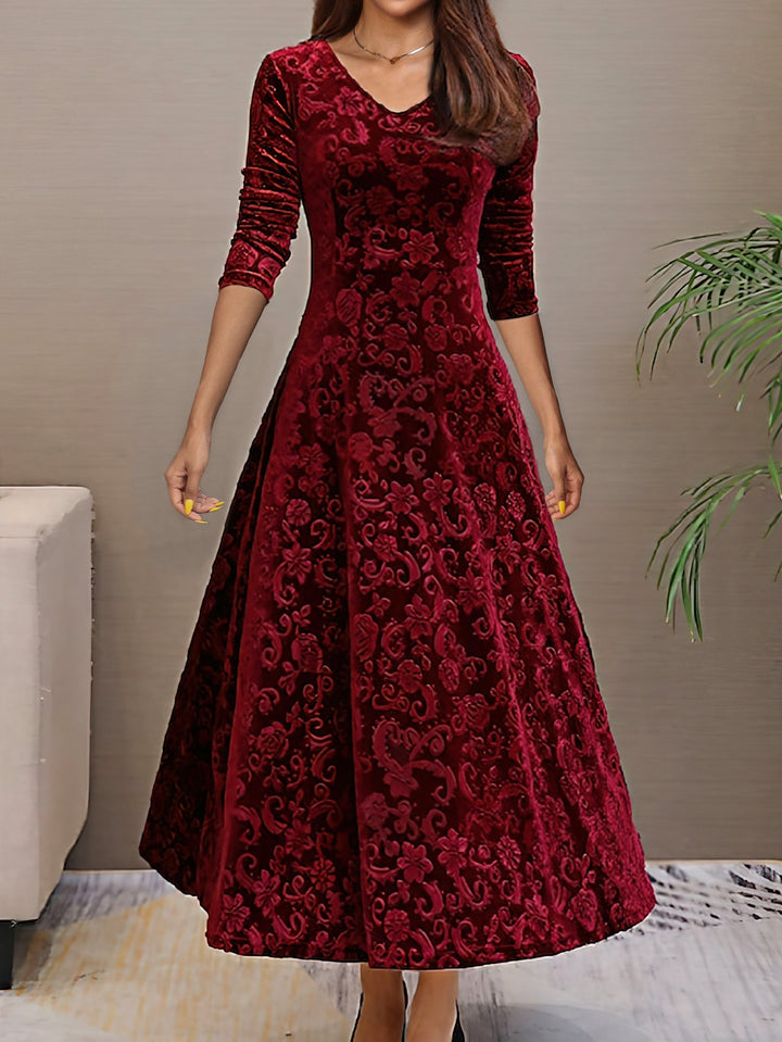 Nancy | Holiday Velvet Elegance Dress