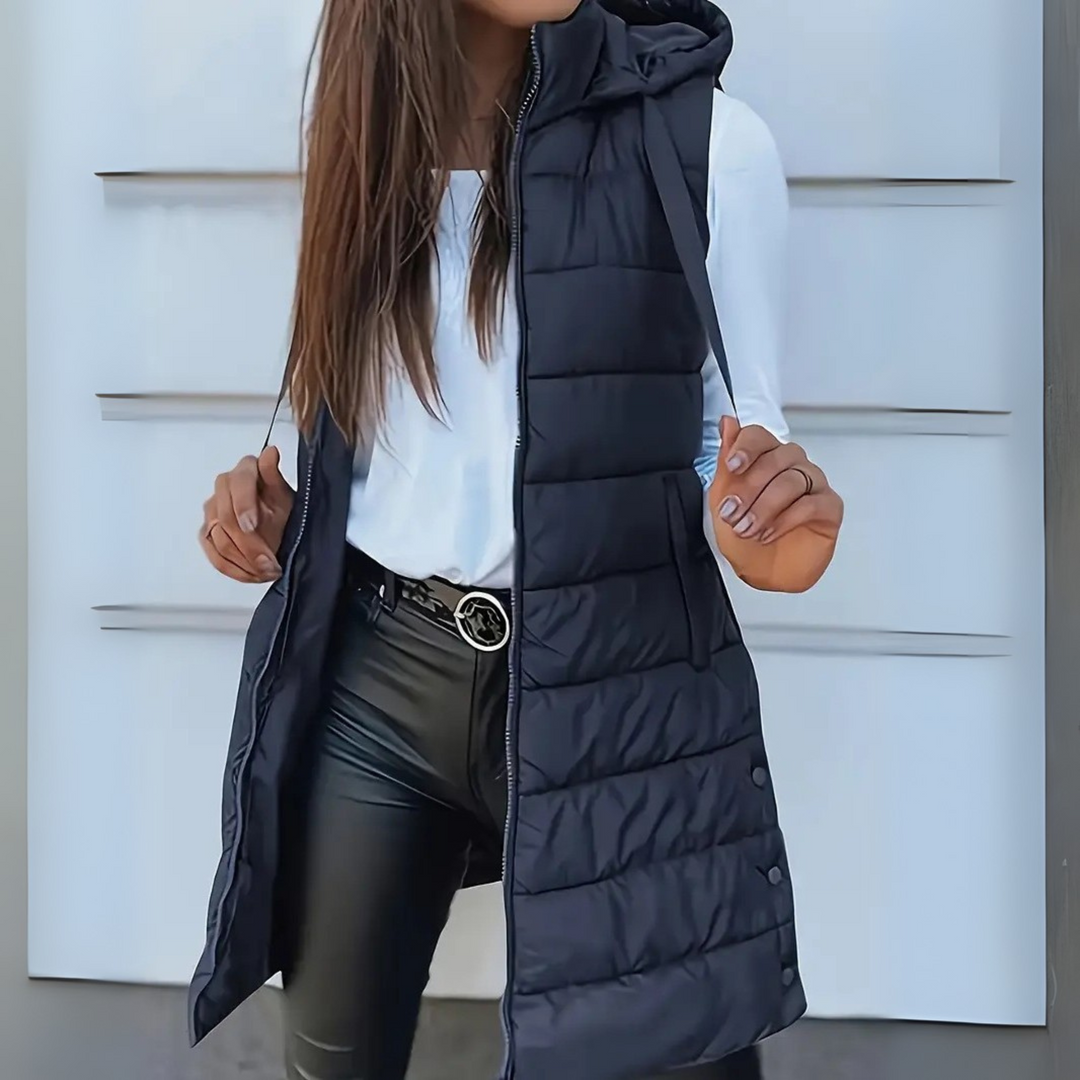 Aria | Sleek Hooded Puffer Vest