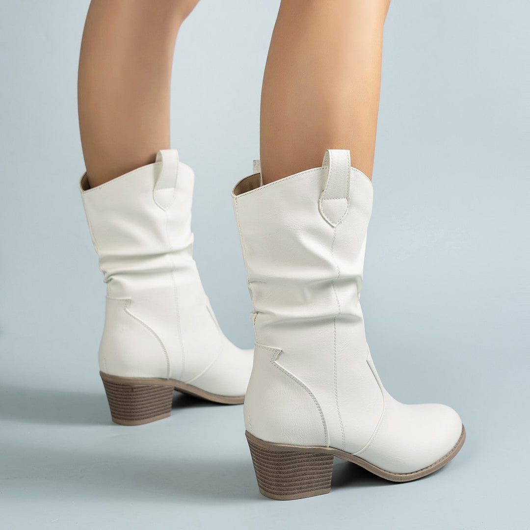 Samantha | Women's Winter Cowboy-Inspired Heeled Boots