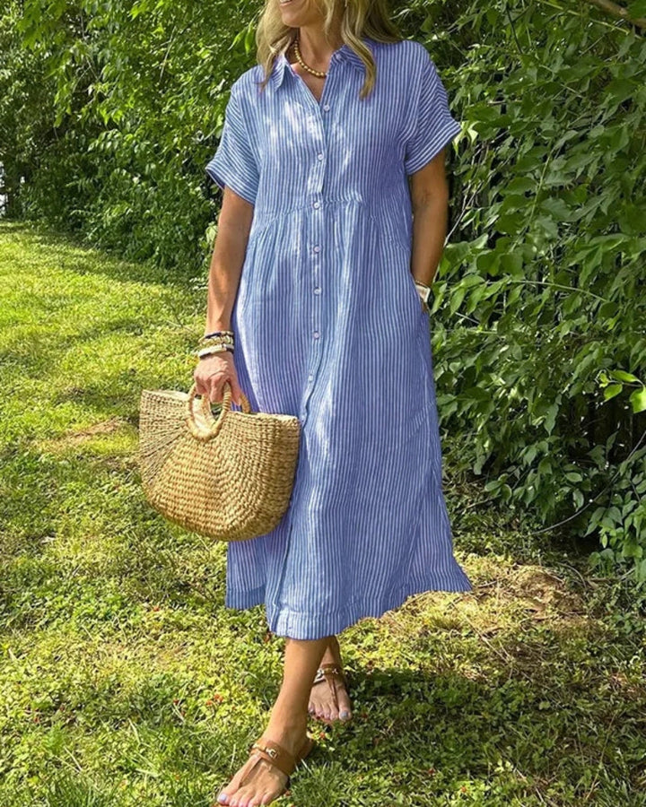 ANOREA - STYLISH STRIPED DRESS