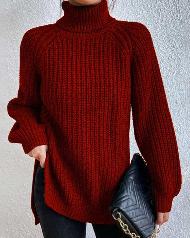 Beatrice | Women’s Winter Ribbed Turtleneck Sweater