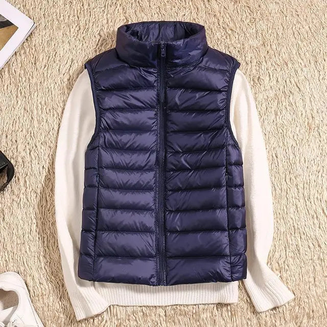 Rose | Women’s Lightweight Zip Front Puffer Vest