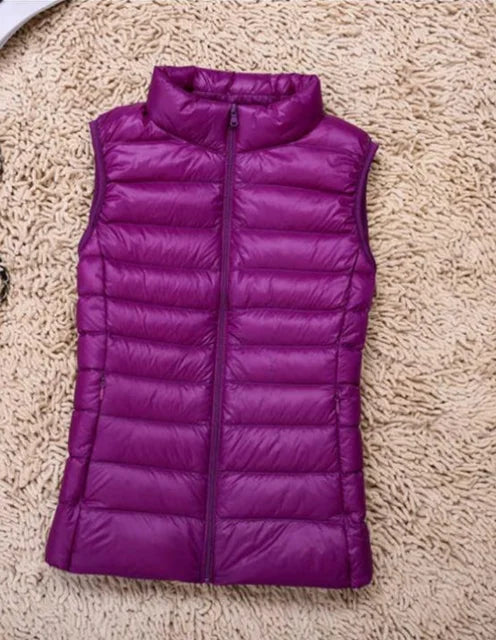 Rose | Women’s Lightweight Zip Front Puffer Vest