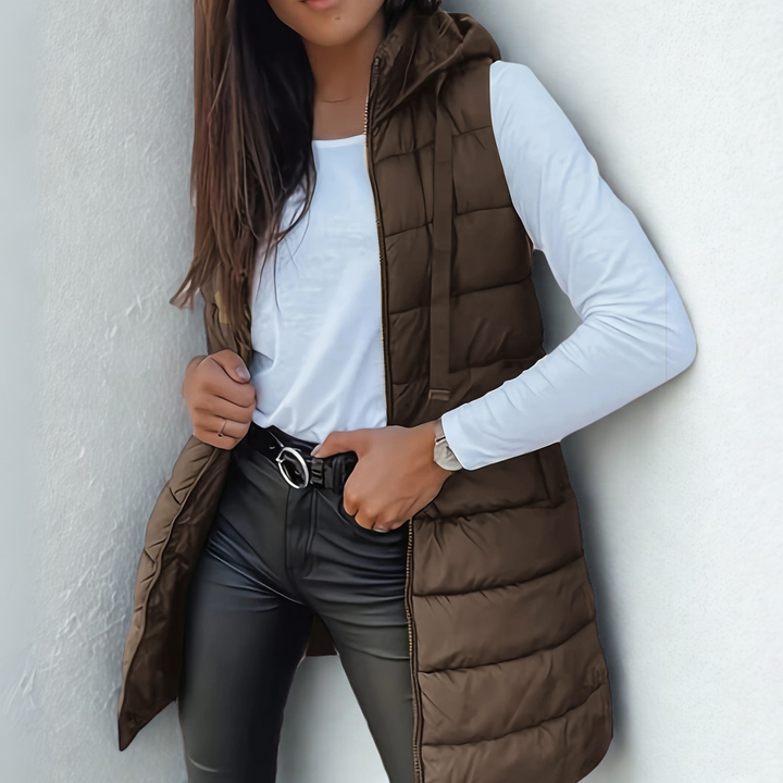 Aria | Sleek Hooded Puffer Vest