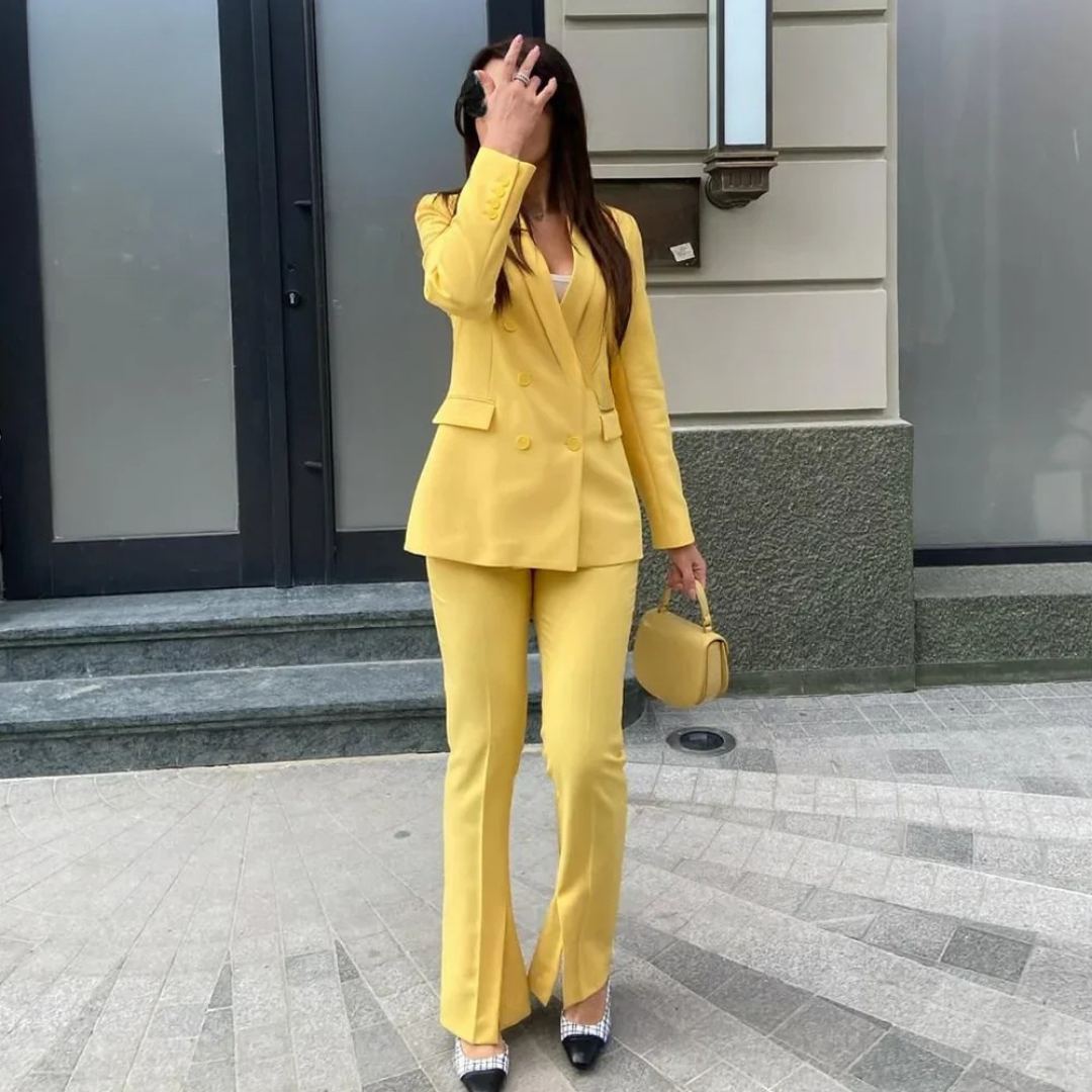 Katherine | Chic Formal Suit Set with Tailored Long Blazer for Women