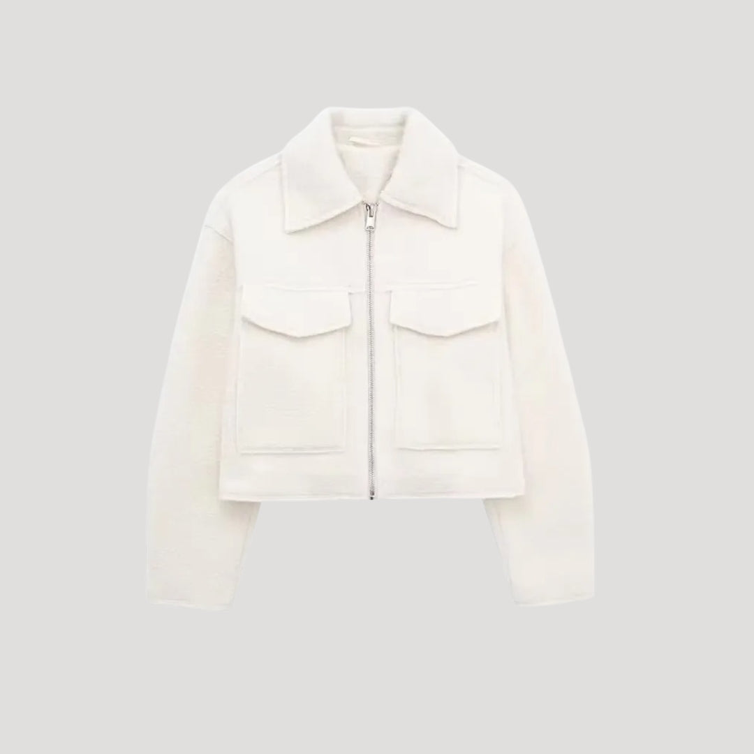 Claire  | Winter Zip Front Cropped Women Jacket