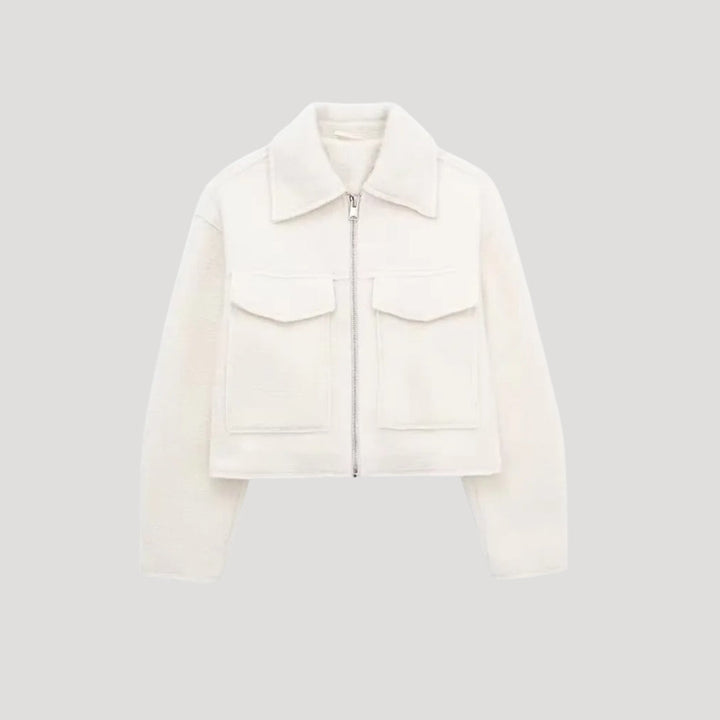 Claire  | Winter Zip Front Cropped Women Jacket