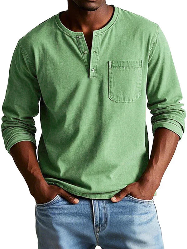 Ben | Men’s Casual Long Sleeve Henley Shirt