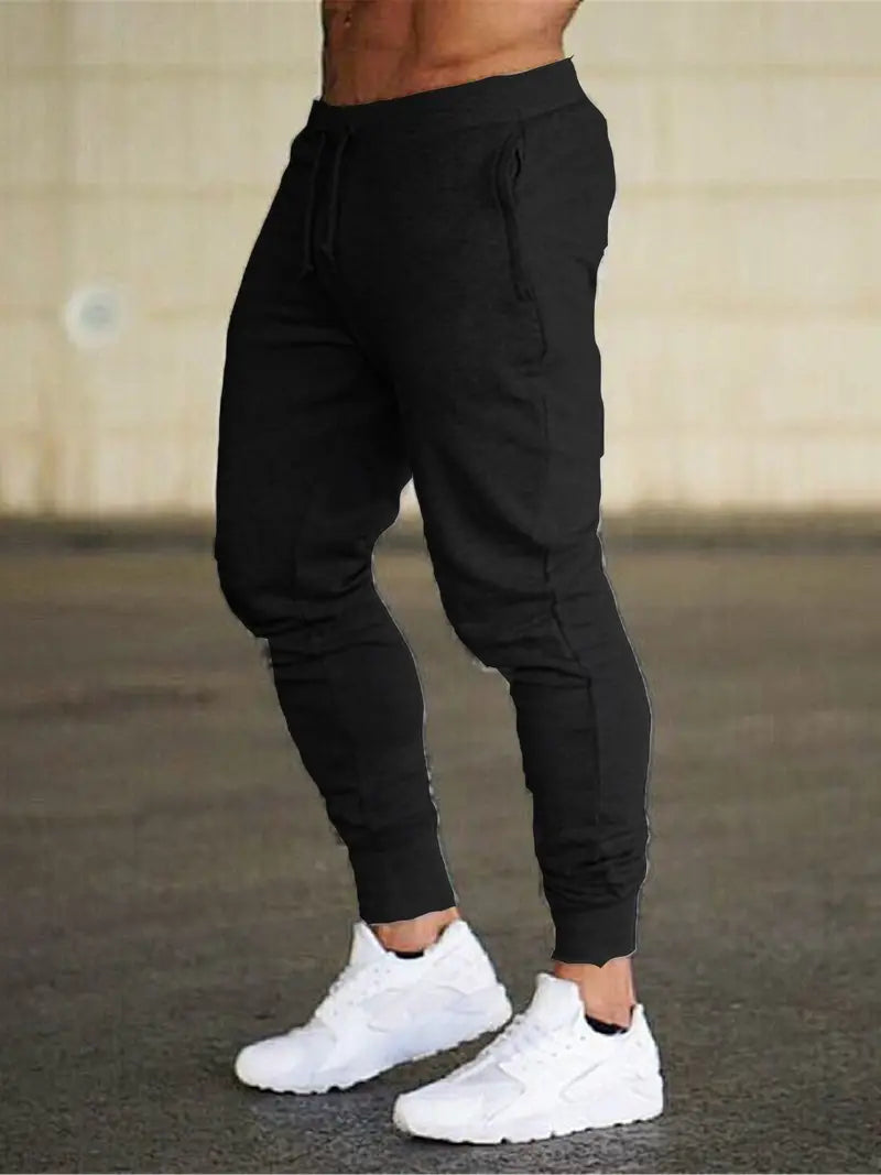 John | Men Casual Drawstring Elastic Waist Pants