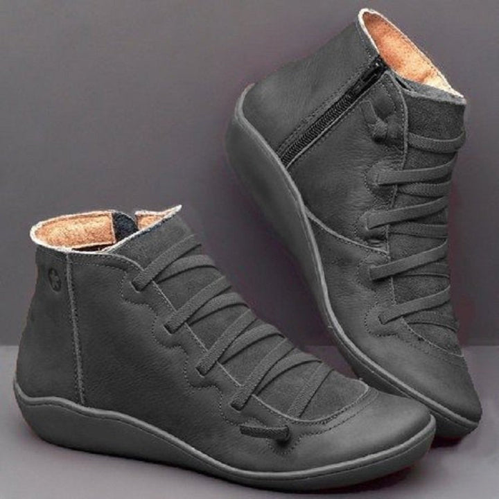 Fiona | Women’s Lace-Up Zip Ankle Boots