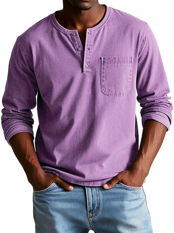 Ben | Men’s Casual Long Sleeve Henley Shirt