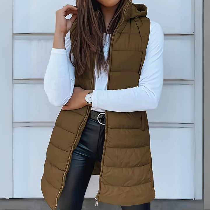 Aria | Sleek Hooded Puffer Vest