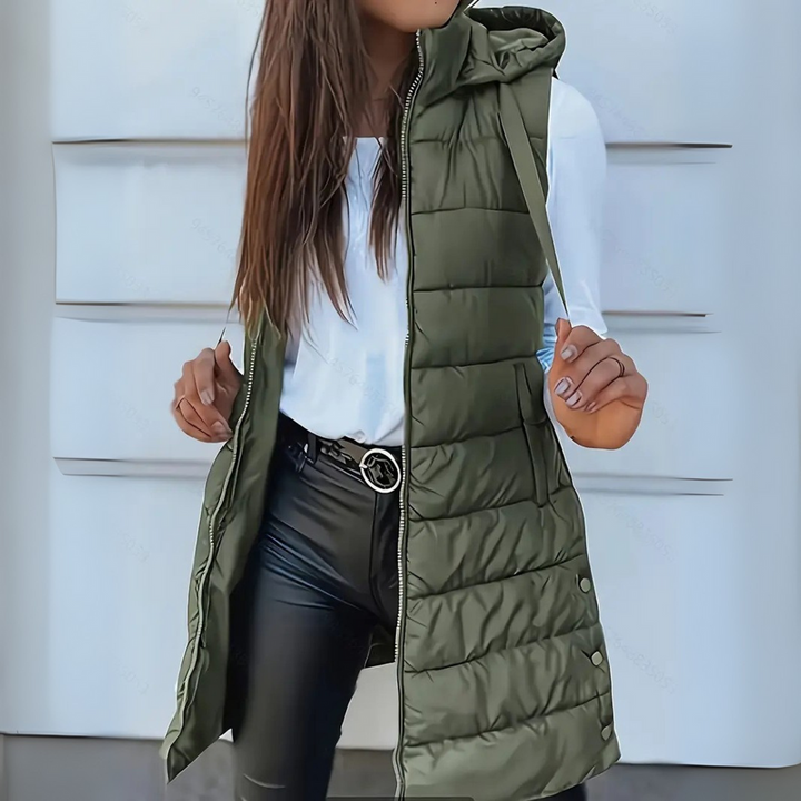 Aria | Sleek Hooded Puffer Vest