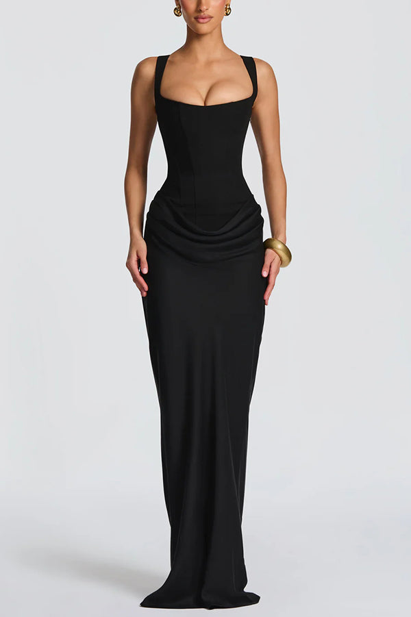 Leonor | Elegant Maxi Dress with Square Neckline