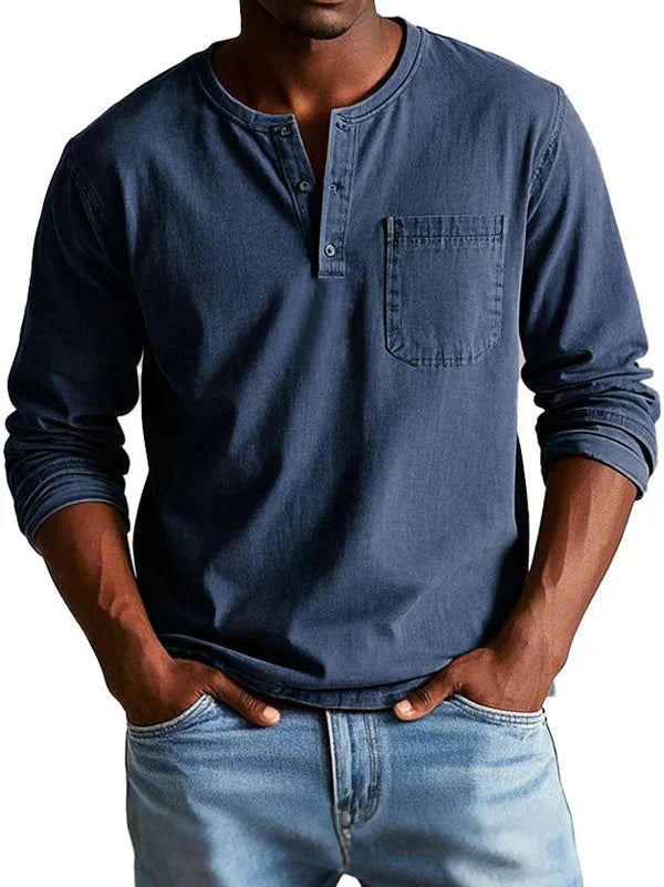 Ben | Men’s Casual Long Sleeve Henley Shirt