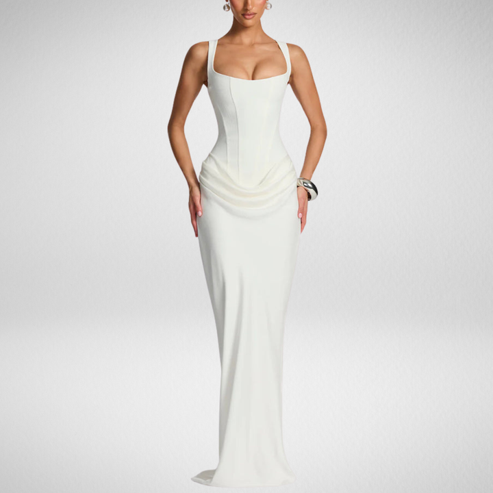 Leonor | Elegant Maxi Dress with Square Neckline
