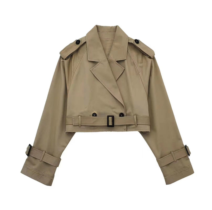 Charlotte | Women’s Stylish Short Double-Breasted Trench Coat