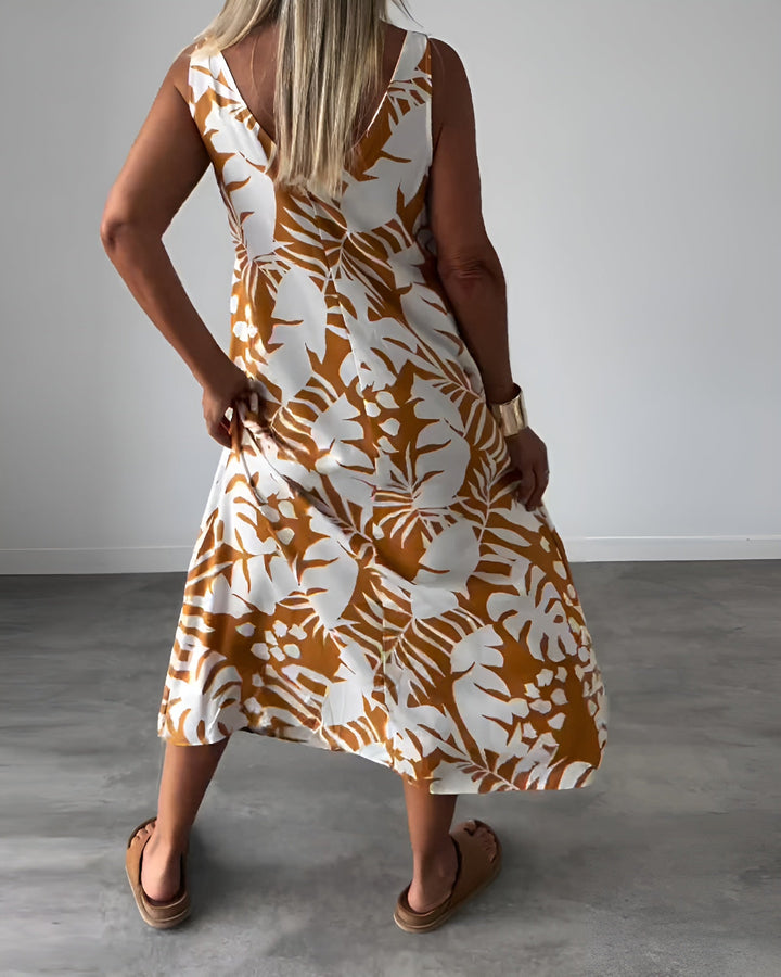 Liora – Summer Dress with Tropical Print