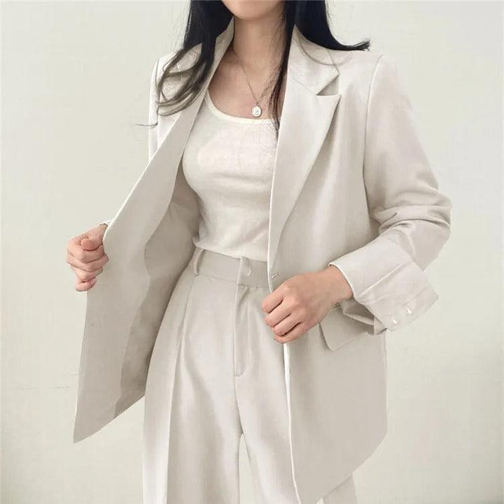 Hailey | Women’s Tailored Suit Set with Long Blazer