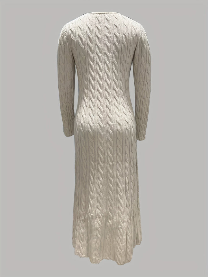 Evelyn | Cozy Cable-Knit Maxi Dress
