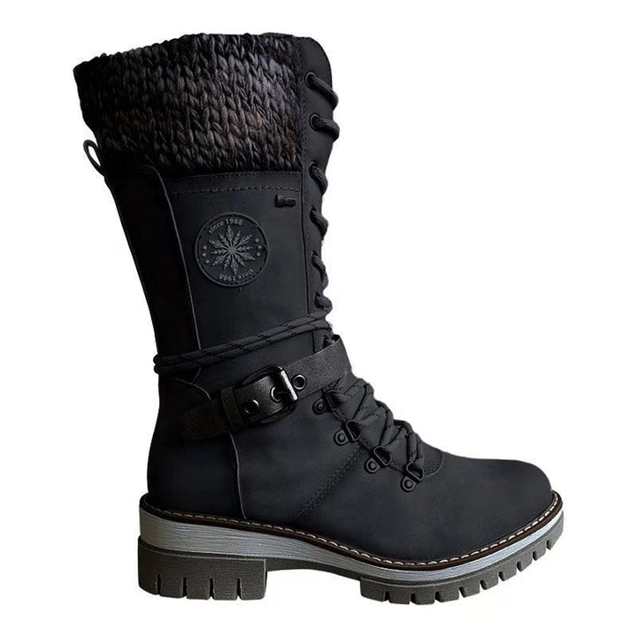 Brooklyn | Women’s Lace-Up Winter Boots with Knit Cuff