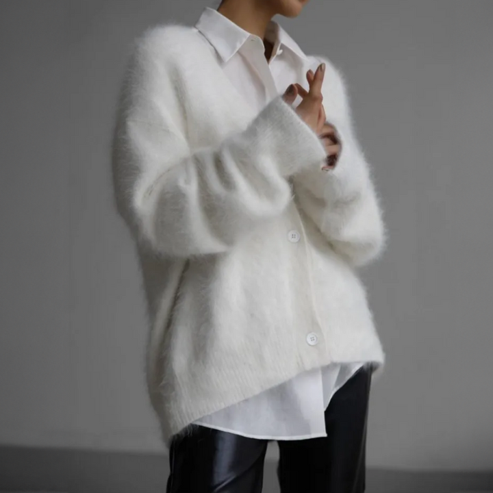 Hailey | Women’s Relaxed Fit Fluffy Knit Cardigan