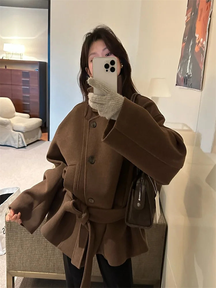 Amelia | Women’s Winter Textured High Collar Coat