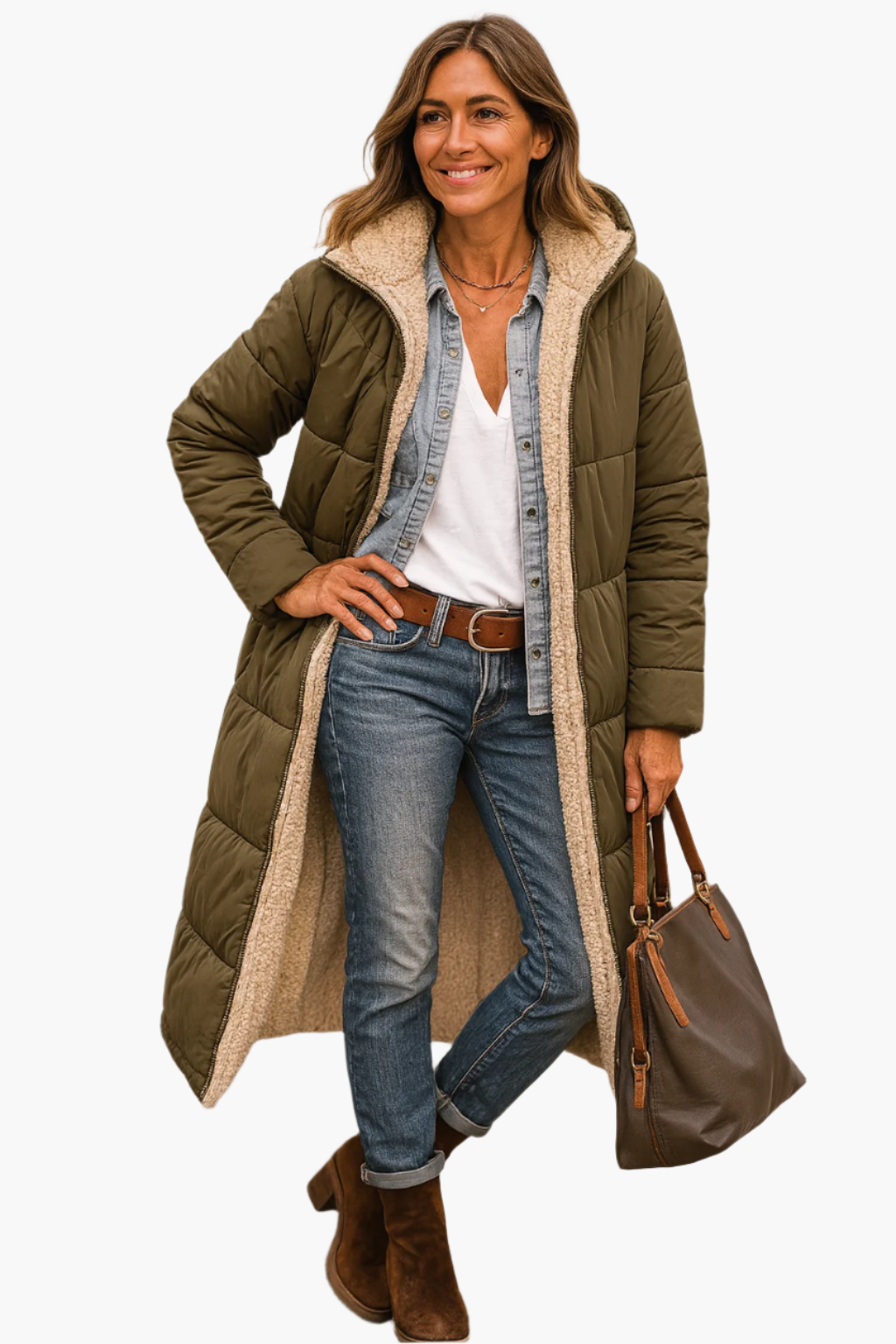 Paige | Women’s Long Hooded Quilted Winter Coat