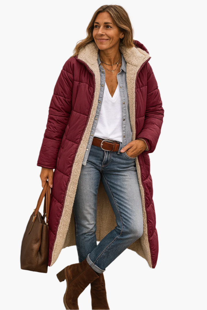 Paige | Women’s Long Hooded Quilted Winter Coat