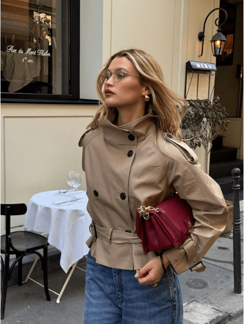Addison | Women’s Winter Belted Cropped Trench Coat