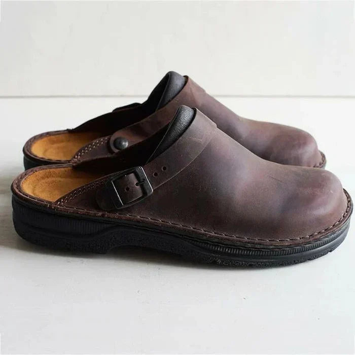 Arthur | Stylish Men’s Leather Slipper Clogs