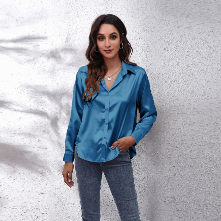 Sydney | Women’s Casual Workwear Loose Fit Satin Blouses