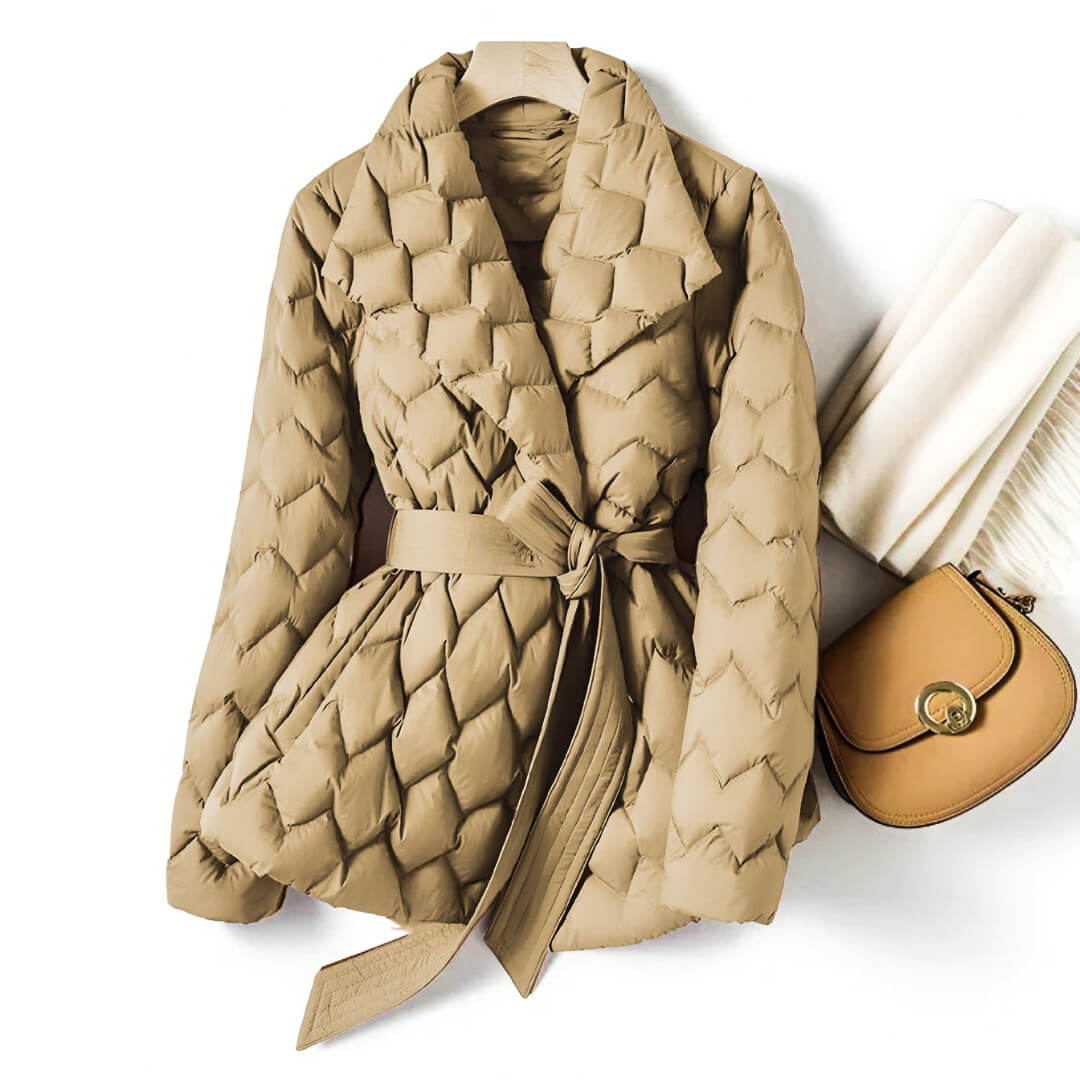 Grace | Women’s Quilted Belted Winter Puffer Coat