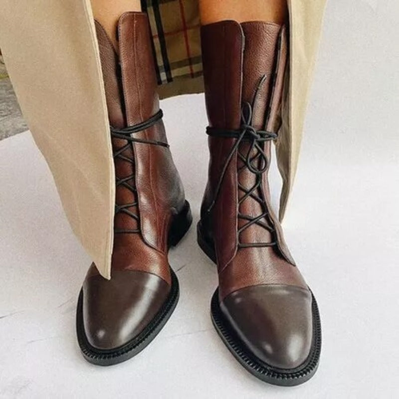 Ella | Women’s Classic Lace-Up Combat Style Boots