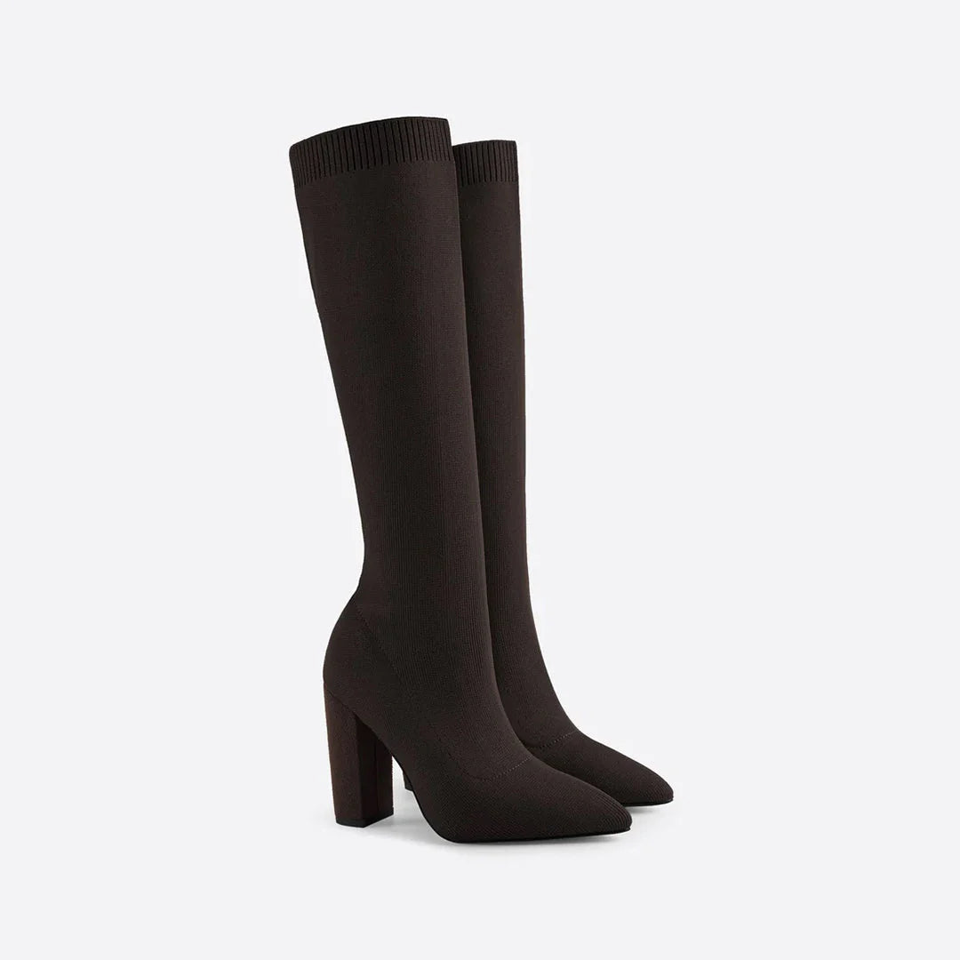 Charlotte | Women’s Winter High Heeled Knee-High Boots