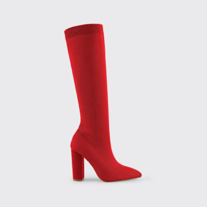 Charlotte | Women’s Winter High Heeled Knee-High Boots