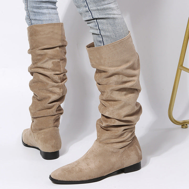Alice | Women’s Slouchy Knee-High Boots with Block Heel