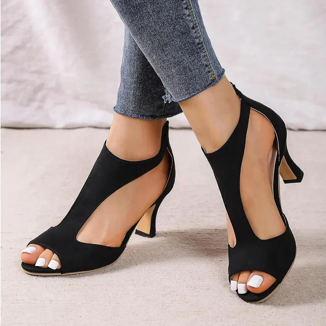 Sarah | Women’s Ankle Strap Open Toe Heels