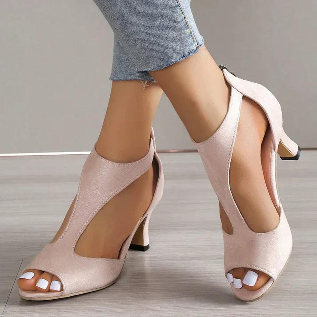Sarah | Women’s Ankle Strap Open Toe Heels