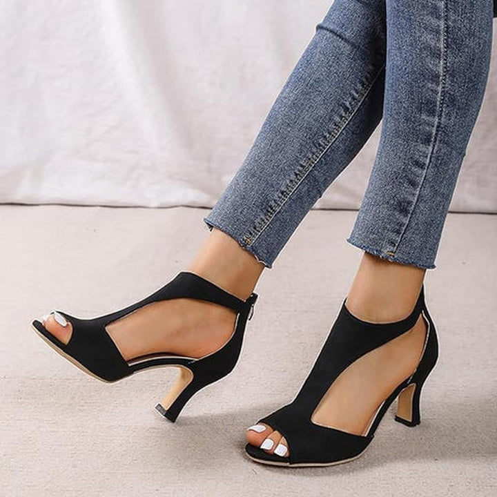 Sarah | Women’s Ankle Strap Open Toe Heels