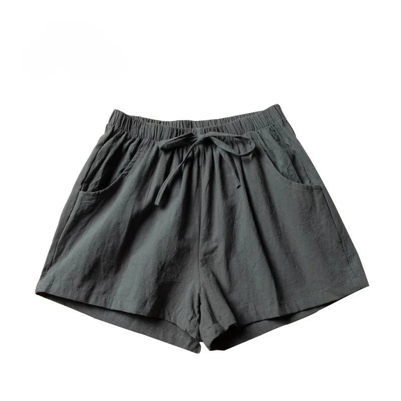 Eugenia | Solid Colour Elastic Waist Shorts