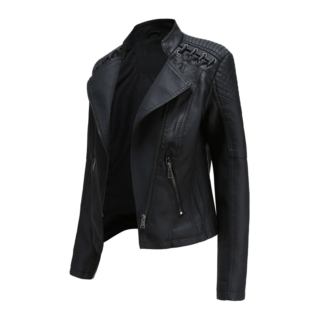 Jasmine | Women’s Trendy Zipper Front Jacket