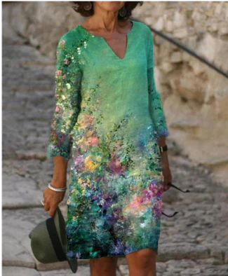 Hailey | Women’s Floral V-Neck Midi Dress