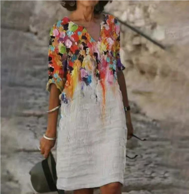 Hailey | Women’s Floral V-Neck Midi Dress