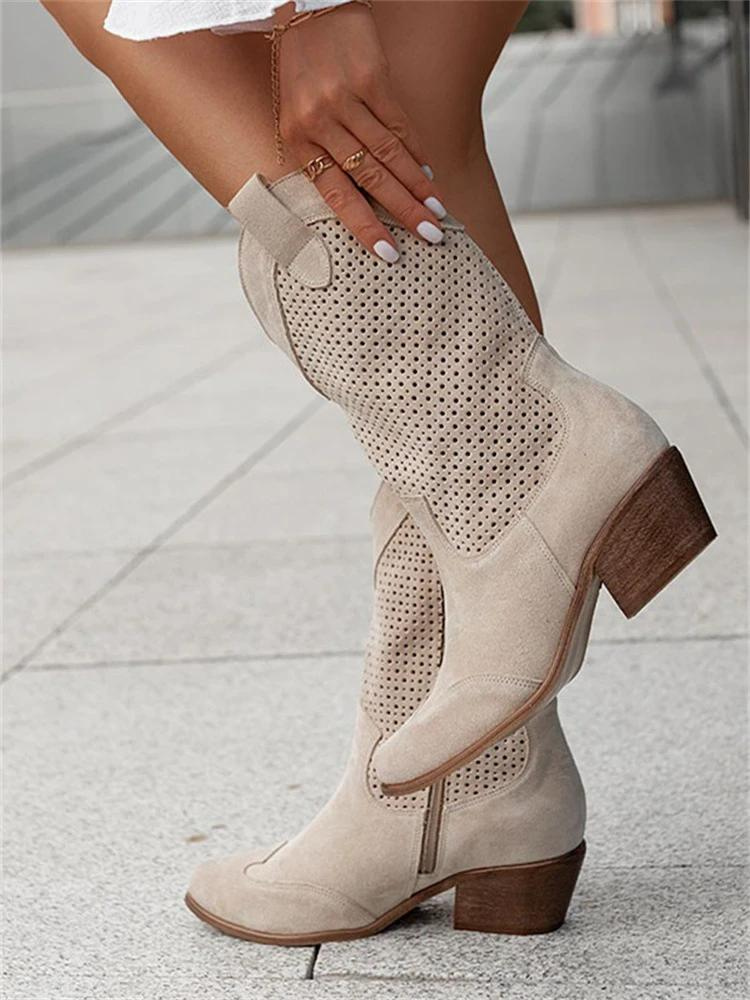 Chloe | Women’s Winter Perforated Western Boots