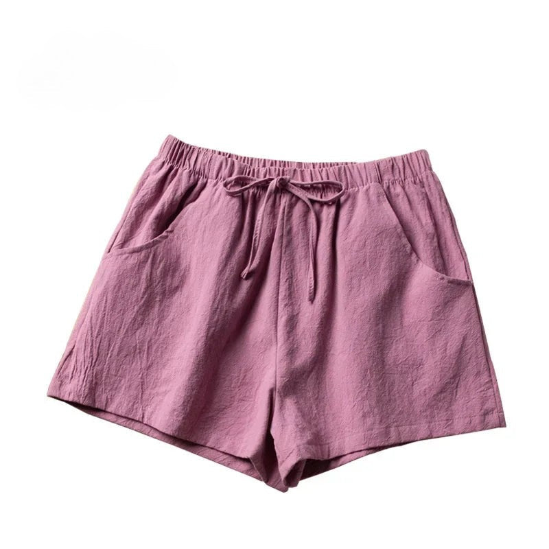 Eugenia | Solid Colour Elastic Waist Shorts