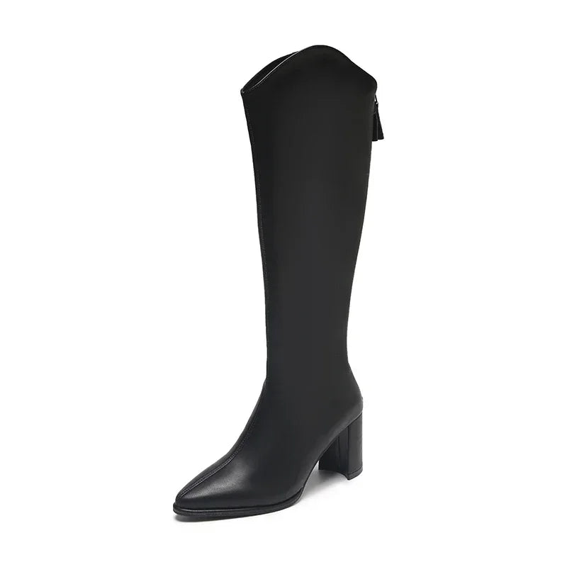 Claire | Women's Knee-High Heeled Boots