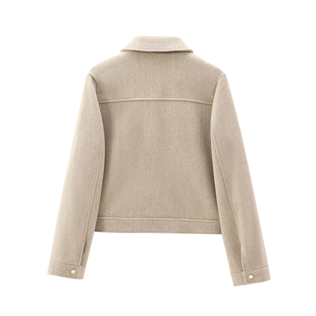 Emily | Women’s Zippered Wool Bomber Jacket