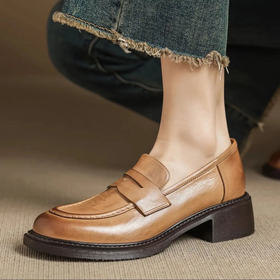 Maria | Classic Women’s Leather T-Strap Shoes