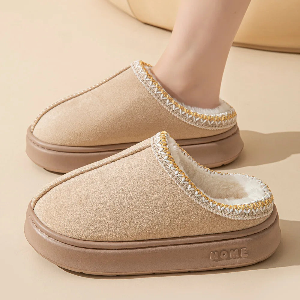 Caroline | Women’s Plush Fur Slip-On Slippers